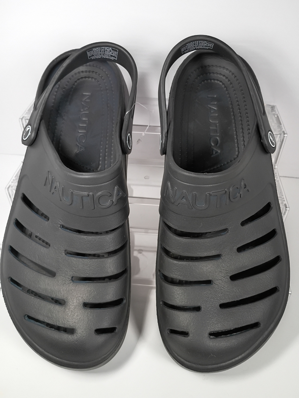 Nautica Black Ventilated Slip-On Clogs 11